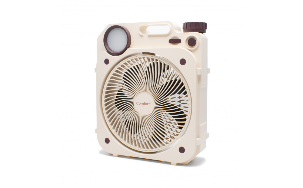 〈Comfort+〉充電式薄型送風扇（クリームベージュ）