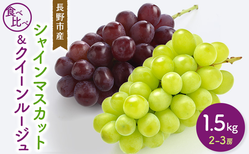 【セット】シャインマスカット＆クイーンルージュ&nbsp;1.5kg&nbsp;2-3房
