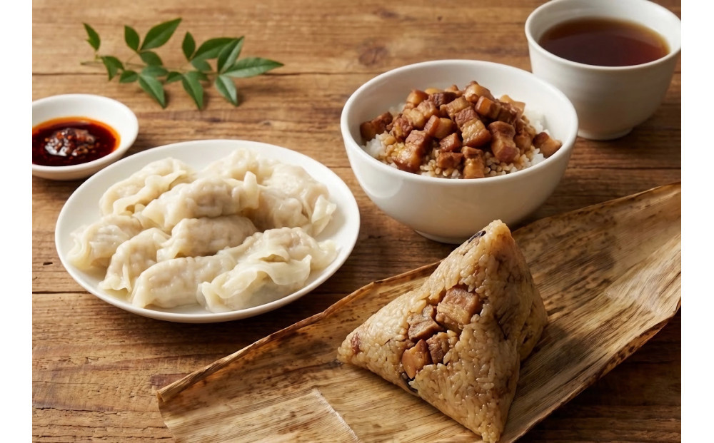 【台湾味】台湾グルメセット（海老・ニラ水餃子／魯肉飯／肉ちまき）