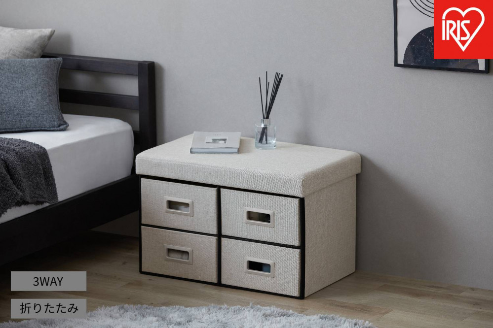 ３ＷＡＹ引き出し収納ボックス&nbsp;引き出し４つタイプ&nbsp;SST4H-60&nbsp;グレー