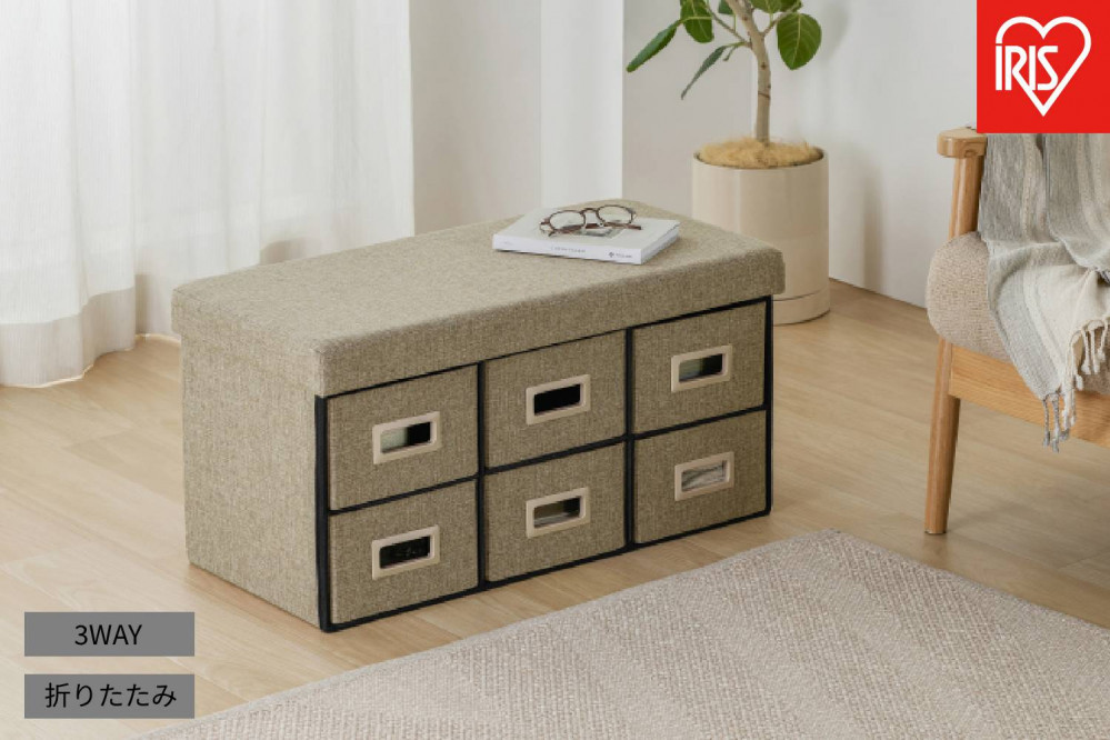 ３ＷＡＹ引き出し収納ボックス&nbsp;引き出し６つタイプ&nbsp;SST6H-76&nbsp;ブラウン