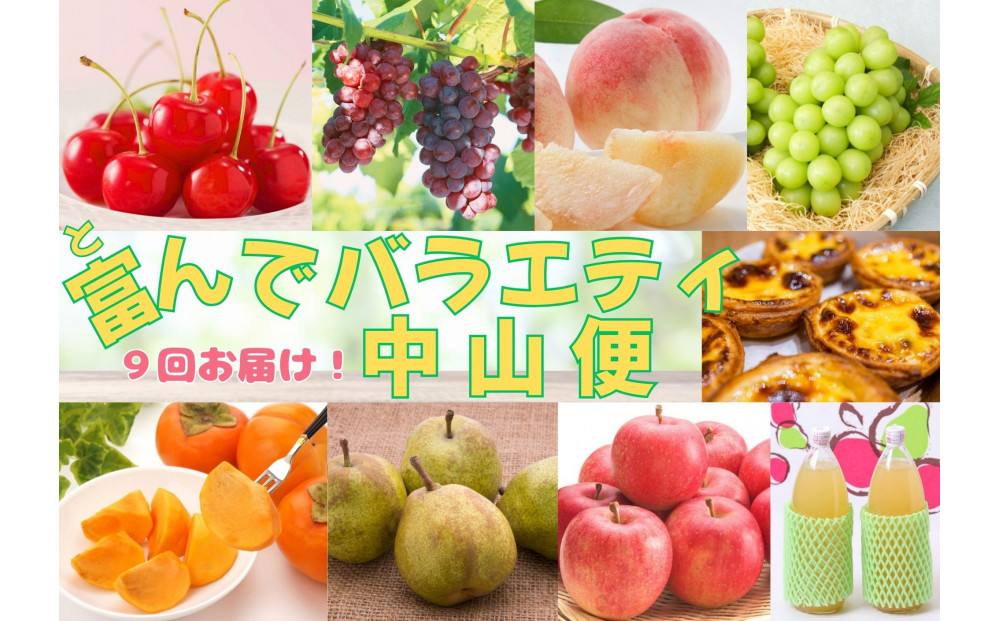 【通年定期便9回】富んでバラエティ中山便