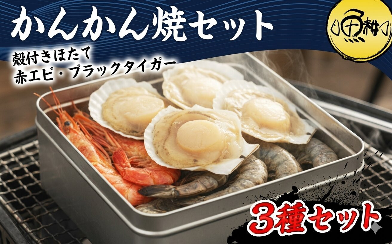 ガンガン焼き&nbsp;カンカン焼き&nbsp;海鮮&nbsp;3種&nbsp;セット&nbsp;殻付き&nbsp;ホタテ&nbsp;赤エビ&nbsp;ブラックタイガー&nbsp;海鮮バーベキューセット&nbsp;BBQ&nbsp;海鮮セット&nbsp;約4－5人前&nbsp;冷凍|&nbsp;父の日