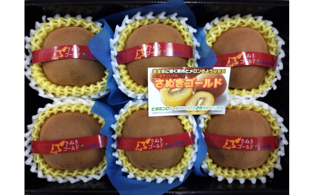 さぬきゴールドキウイ「黄様」超大玉6個入り×2箱【化粧箱入り】