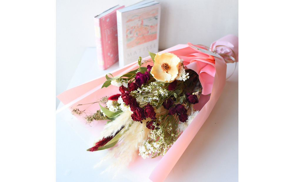 【母の日】プレミアムドライフラワー・ブーケ　フルラージュ＜お届け日：2026年5/4～5/10&nbsp;当店おまかせ&nbsp;＞母の日カード付き【&nbsp;母の日&nbsp;ギフト&nbsp;アレンジ&nbsp;花&nbsp;贈り物&nbsp;大阪府&nbsp;門真市&nbsp;】