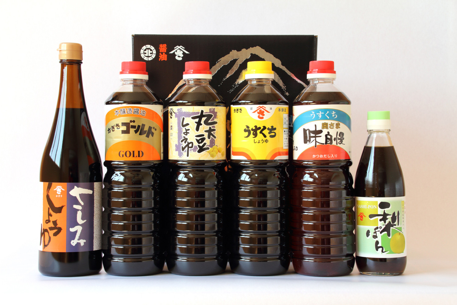 伯耆の国・米生の里醤油詰合せ(合計6本)