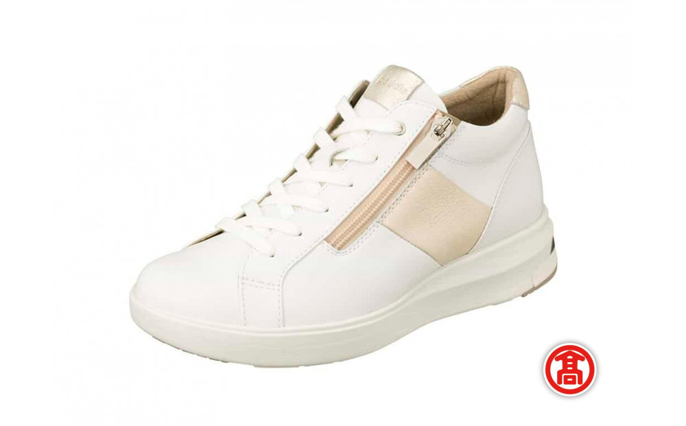 ＜ペダラ＞レディーススニーカー&nbsp;1212A103(ホワイト×リッチゴールド(フィルム加工)×24.5cm)&nbsp;【鳥取県&nbsp;境港市】