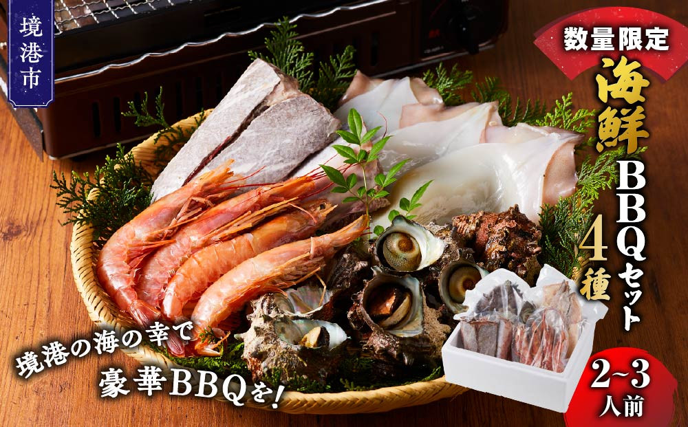 ＜数量限定＞海鮮BBQセット4種(2～3人前)【鳥取県&nbsp;境港市】