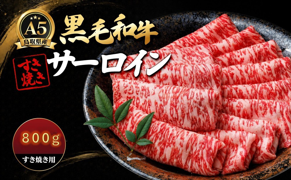 A5鳥取県産黒毛和牛サーロイン&nbsp;すき焼き用(計800g)&nbsp;【鳥取県&nbsp;境港市】