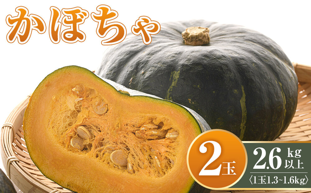 【先行予約】かぼちゃ&nbsp;2玉2.6kg以上(2026年11月初旬から順次発送開始予定)_05689