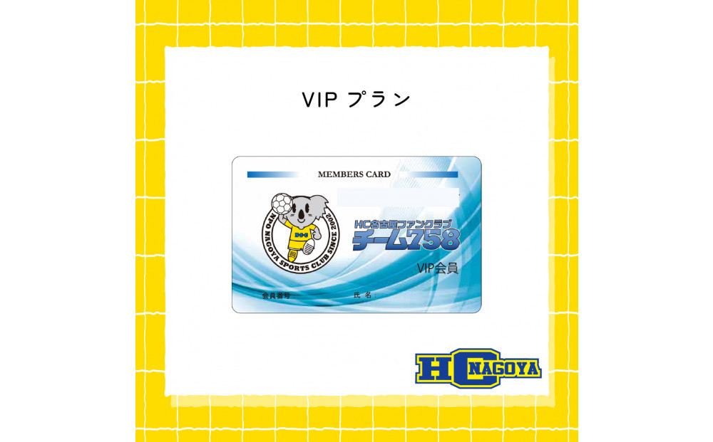 HC名古屋オフィシャルファンクラブ入会クーポン（VIPプラン）&nbsp;【トップスポーツチーム活動支援事業寄附金専用】