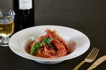 ＜屋久島パスタラボ＞屋久島産車海老ときのこのトマトソース＜一人前＞