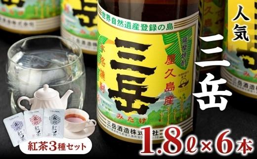 焼酎一升瓶&nbsp;三岳6本+紅茶セット