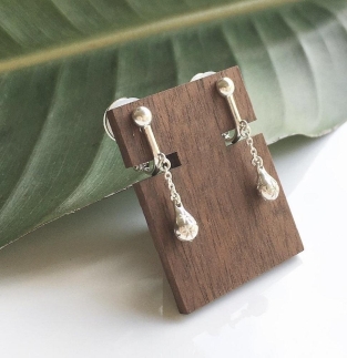 雨上がり&nbsp;ー雫ー　(イヤリング／クリップ式金具）【受注制作】