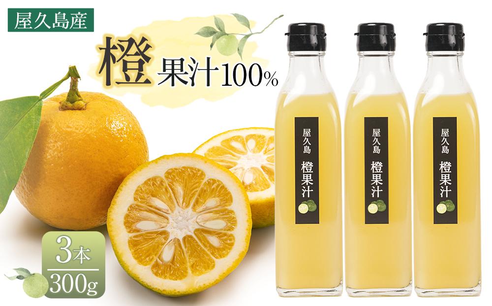 ＜屋久島産&nbsp;橙&nbsp;100%＞橙果汁&nbsp;300g×3本&nbsp;セット