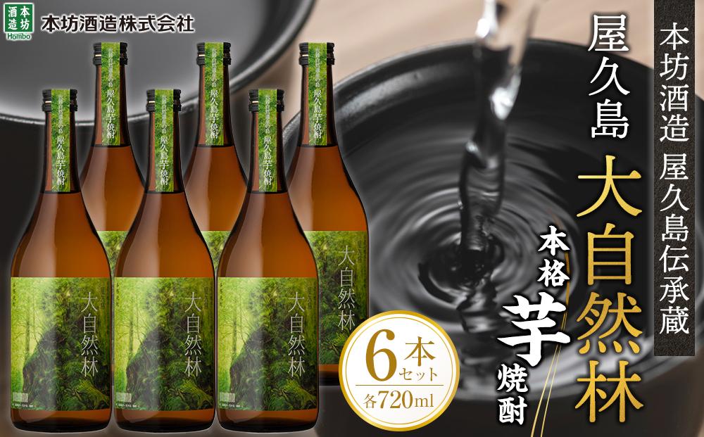 屋久島&nbsp;大自然林&nbsp;芋&nbsp;720ml&nbsp;6本&nbsp;本格芋焼酎&nbsp;＜本坊酒造&nbsp;屋久島伝承蔵＞