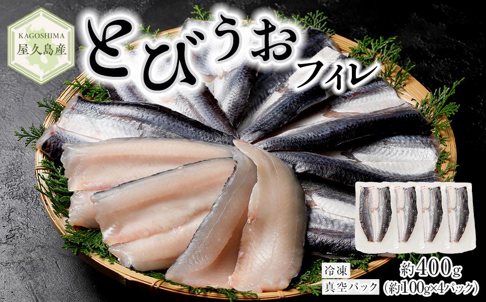 【2025年4月以降発送予定】屋久島産&nbsp;とびうお&nbsp;フィレ&nbsp;約400g（約100g×4パック）冷凍&nbsp;真空パック