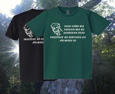 やくさるTシャツDRY　Lサイズ&nbsp;【緑】