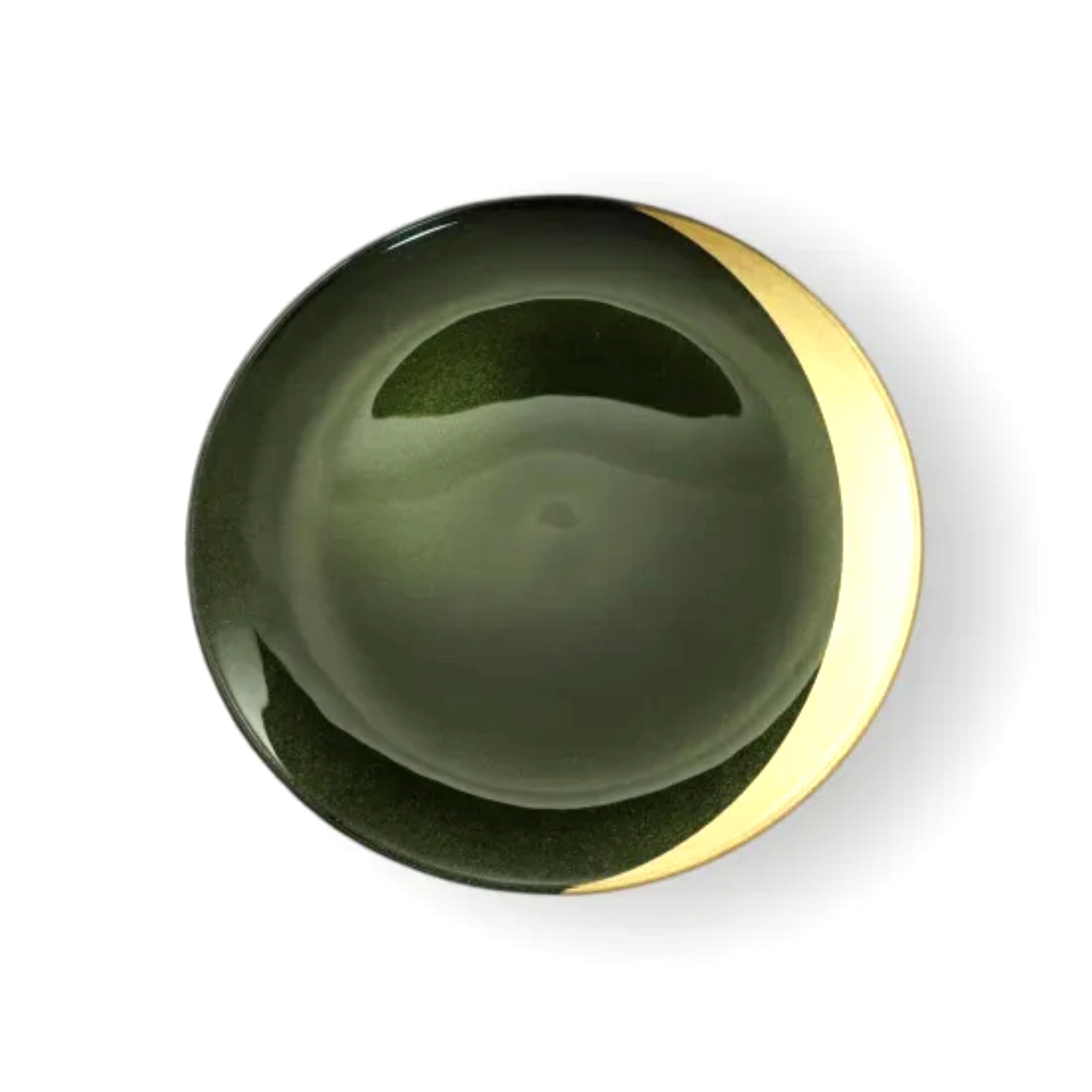 丸小皿&nbsp;&nbsp;三日月&nbsp;&nbsp;梨地グリーン&nbsp;［NF271］