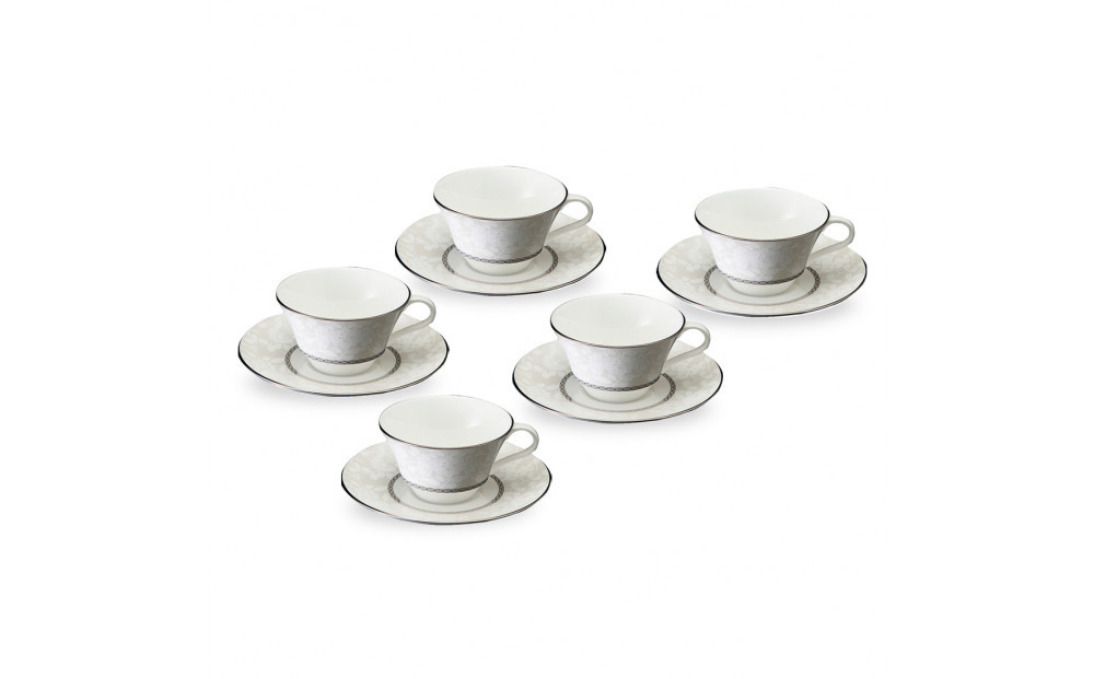 ナルミ&nbsp;ミラノビアンカ&nbsp;カップソーサー&nbsp;5客セット&nbsp;210cc&nbsp;51461-23448