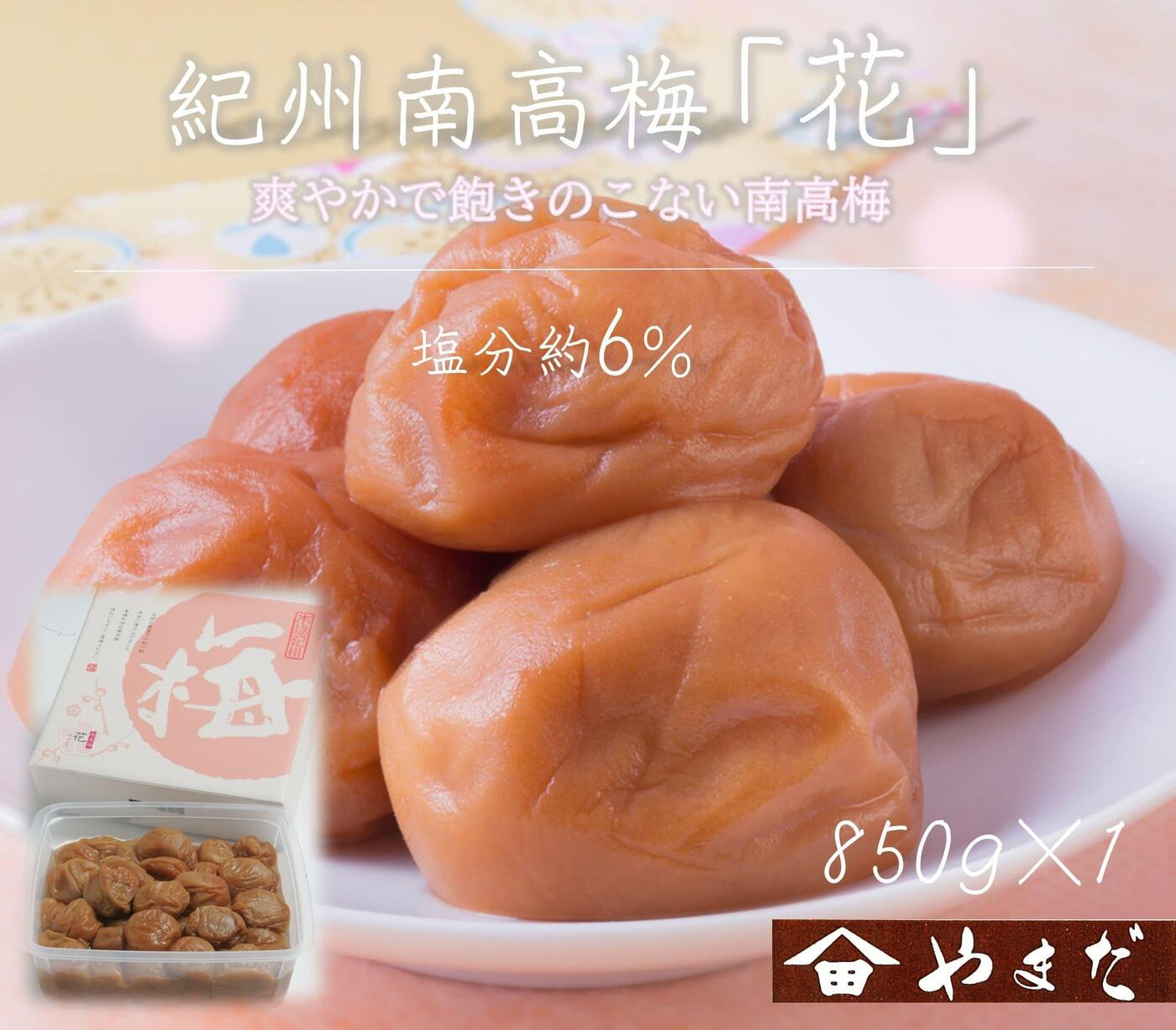 【定期便・2ヵ月毎&nbsp;全5回】紀州南高梅&nbsp;「花」&nbsp;850g&nbsp;［YM8］