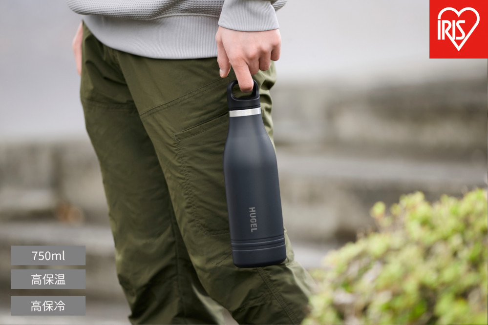 ＨＵＧＥＬ&nbsp;真空断熱マグボトル&nbsp;７５０ｍｌ&nbsp;HSB-750&nbsp;チャコールグレー