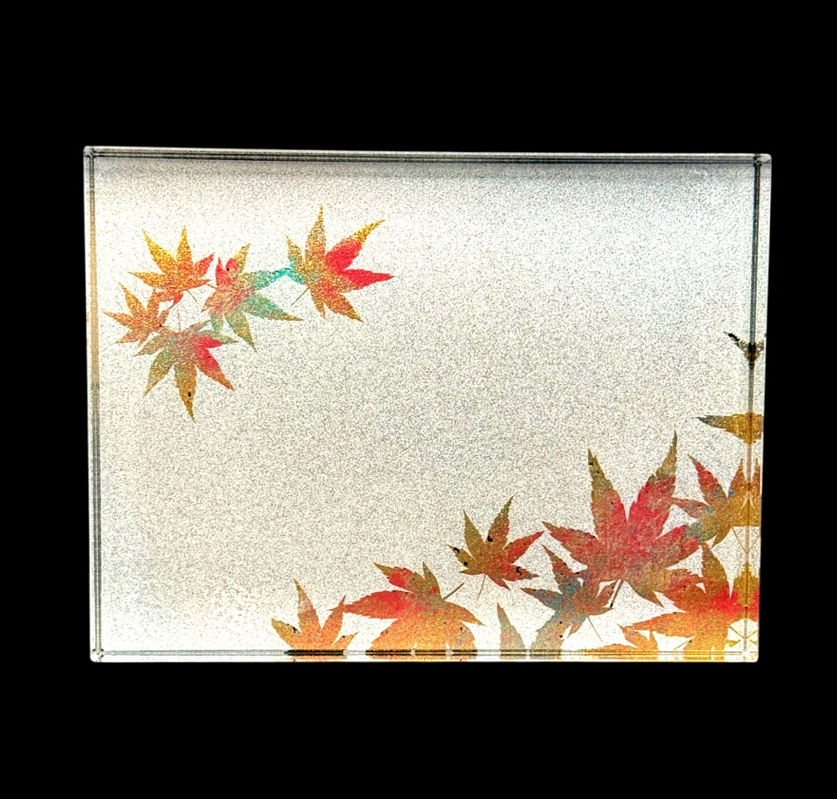 すし下駄&nbsp;紅葉&nbsp;梨地ホワイト&nbsp;［NF292］