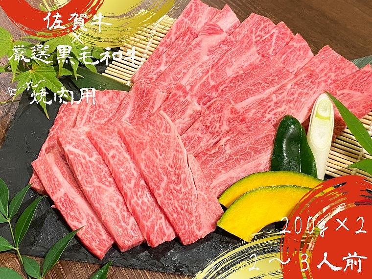 DX003 佐賀牛×厳選黒毛和牛　焼肉用食べ比べ200g×2
