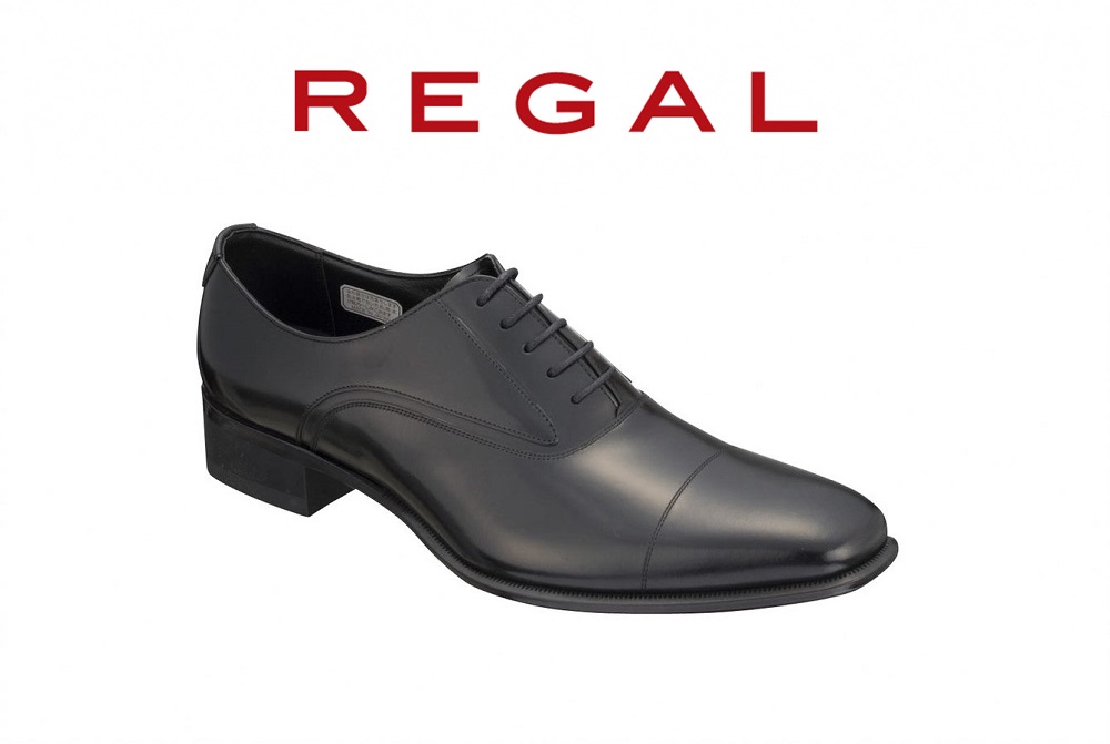 リーガル REGAL 革靴 紳士ビジネスシューズ ストレートチップ ブラック 725R（25.5cm）＜奥州市産モデル＞