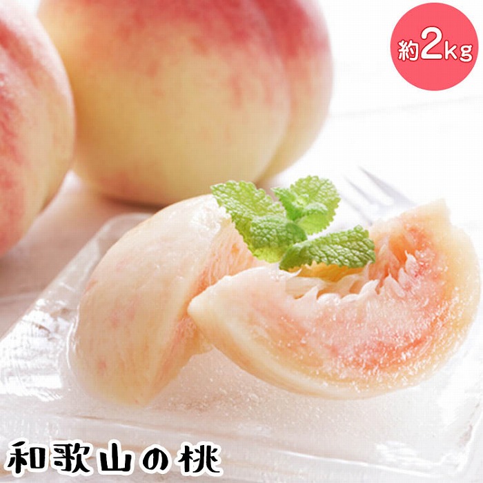 【先行予約】【夏の美味】フルーツ王国　和歌山の桃　約２kg【2023年6月中旬～7月下旬発送】【北海道・青森・秋田・岩手・沖縄・離島地域／発送不可】