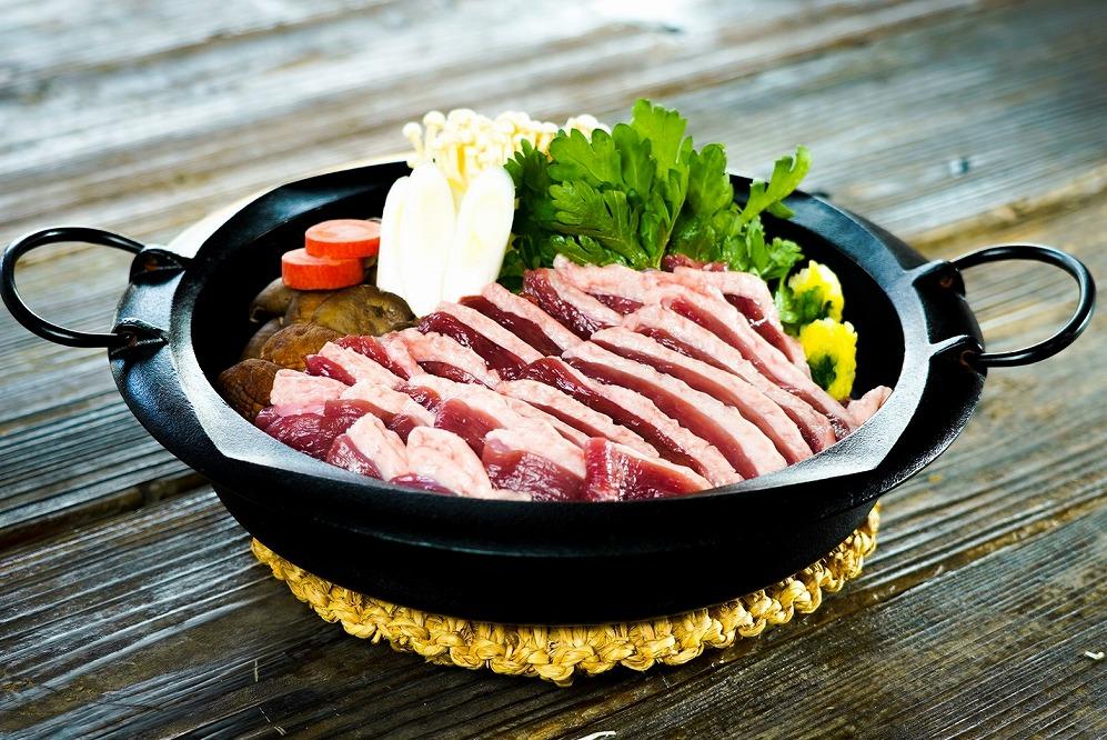 【麺麓】鴨鍋4人前・鴨肉ブロック ロース肉・もも肉セット