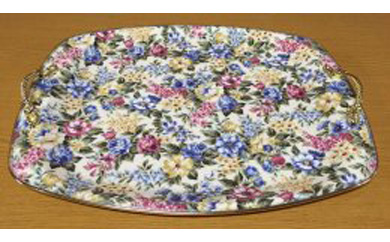 滑り止めトレー&nbsp;フローラ&nbsp;金取手付&nbsp;尺2［YS24］