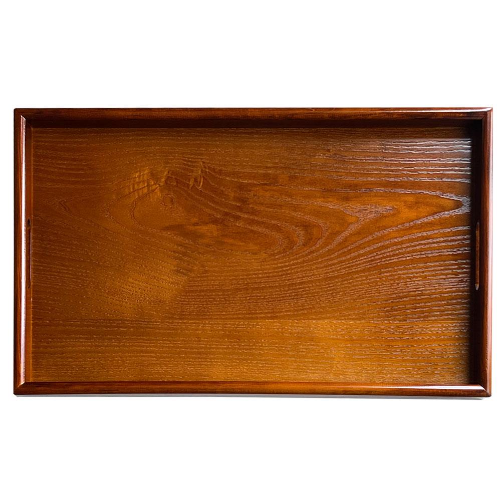 紀州漆器&nbsp;約60cm&nbsp;木製&nbsp;長手盆&nbsp;お盆［ケヤキ調］&nbsp;二尺&nbsp;大きな&nbsp;大きい&nbsp;トレー［YS10］