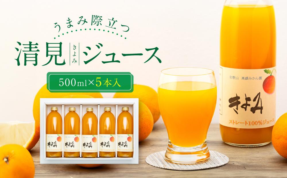 うまみ際立つ　清見(きよみ)ジュース500ml_5本入