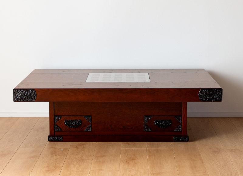 希少＆美品 九州民芸家具 桜無垢 文机 美品 高級民芸テーブル