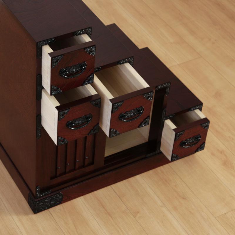 ウッドラック 吉野民芸 階段箪笥 和モダン 美品 吉野民芸 30階段箪笥