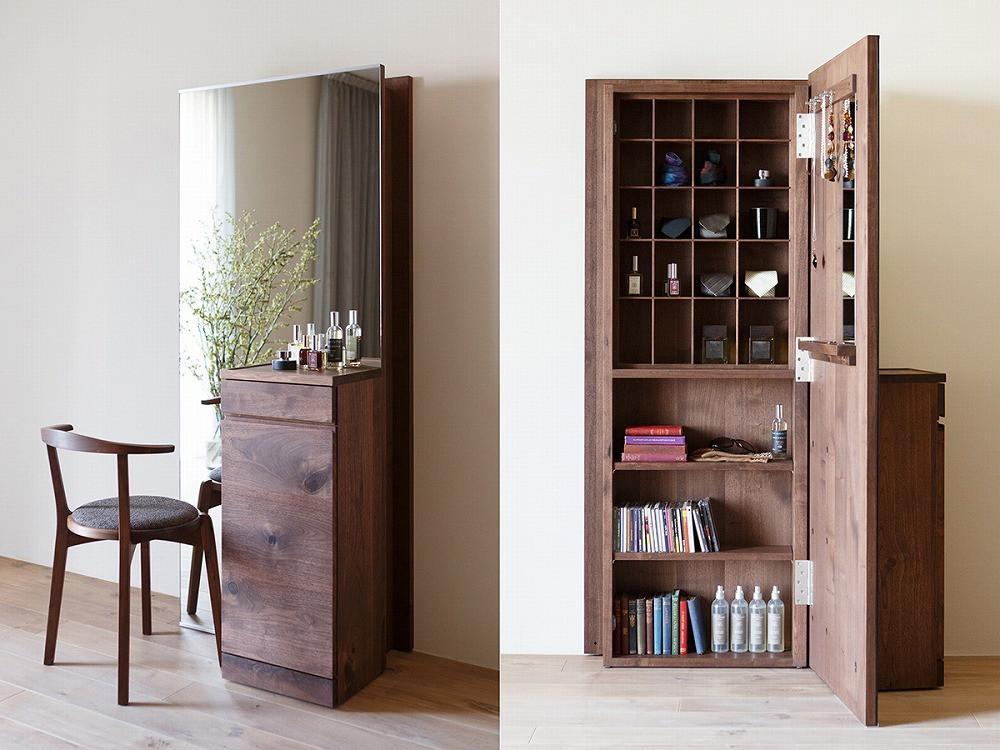 CARAMELLA Storage Mirror (R) walnut