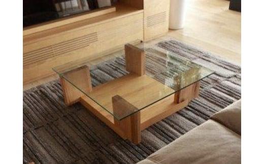 CARAMELLA Living Table 0909 walnut (glass top)