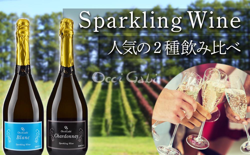 【OcciGabi Winery】スパークリングワイン☆人気の２種飲み比べセット2☆（オチガビブラン・シャルドネ）
