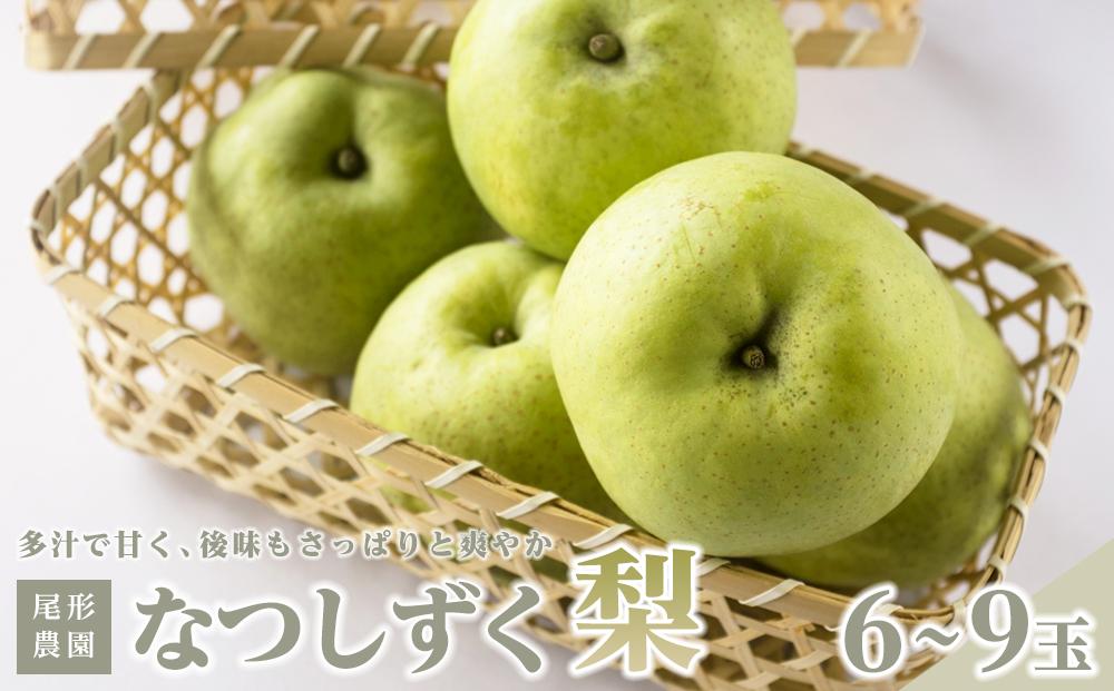 尾形農園のなつしずく梨（2）【6～9玉入り】【フルーツ 果物 くだもの 食品 人気 おすすめ 送料無料】