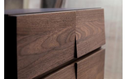 チェスト タンス 幅44 6段 奥行44 ウォールナット 無垢材 引き出し