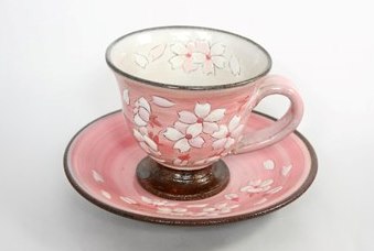 【受注生産】桜模様カップ＆ソーサ（ピンク）１組