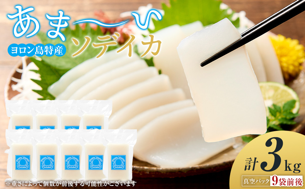 ヨロン島特産☆あま～いソデイカ&nbsp;3kgセット