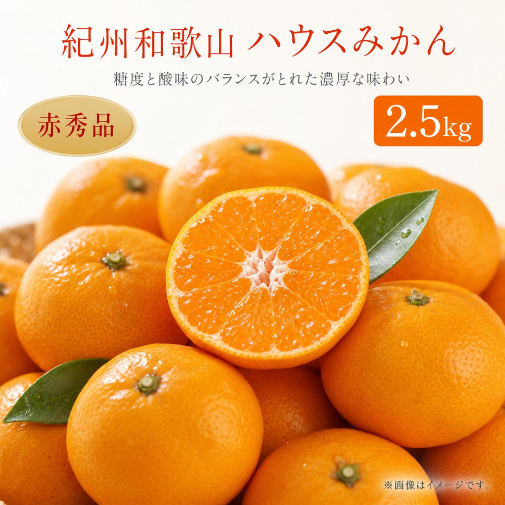 赤秀品&nbsp;紀州和歌山ハウスみかん&nbsp;2.5kg［2027年6月末頃～2027年7月中旬頃に順次発送］［UT87w］