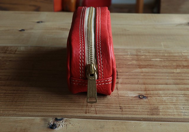 イタリアンレザーペンケース（筆箱） 【レッド】 | JTBのふるさと納税