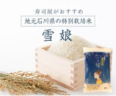 特別栽培米 雪娘5kg 石川県産コシヒカリ 石川 金沢 加賀百万石