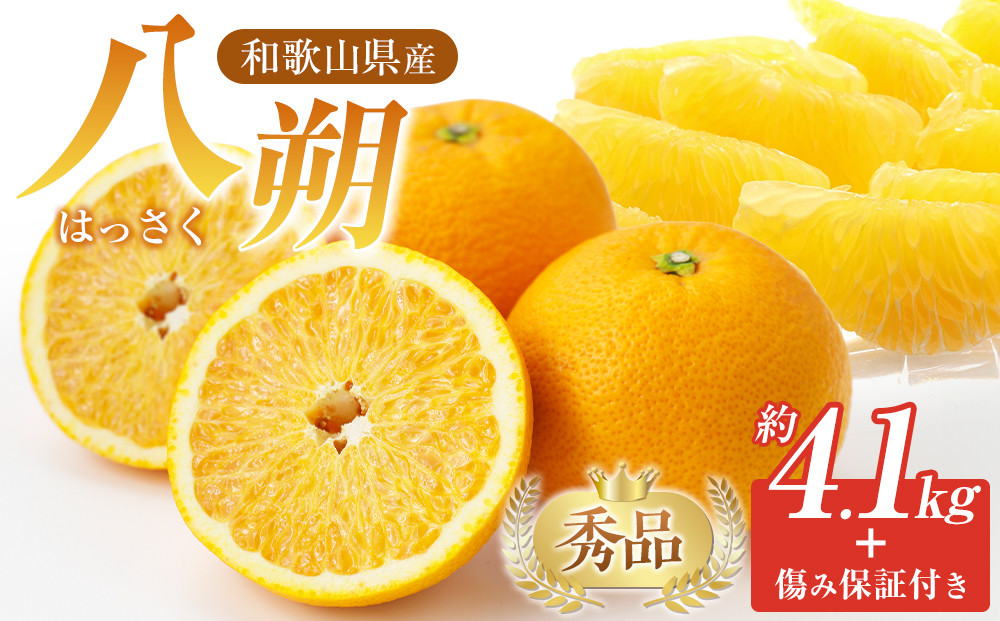 和歌山県産&nbsp;八朔&nbsp;秀品&nbsp;箱込約5kg（約4.1kg＋保証分500g）