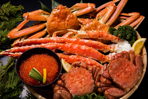 【数量限定】オホーツク3大蟹と特製いくら醤油漬けセット（網走加工）