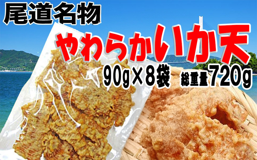 【8袋】尾道やわらかいか天＜訳あり不揃い＞【おつまみ おやつ 菓子 天ぷら 食品 トッピング お好み焼き 人気 おすすめ 広島県 尾道市】