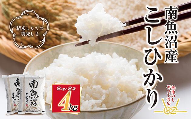 無地熨斗&nbsp;新潟県&nbsp;南魚沼産&nbsp;コシヒカリ&nbsp;こしひかり&nbsp;お米&nbsp;2kg&nbsp;×2個&nbsp;計4kg&nbsp;精米&nbsp;魚沼&nbsp;米&nbsp;炊き方ガイド付き&nbsp;お中元&nbsp;お歳暮&nbsp;gift&nbsp;ギフト&nbsp;プレゼント